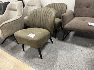 2x Fateuil Vigo Olijf groen